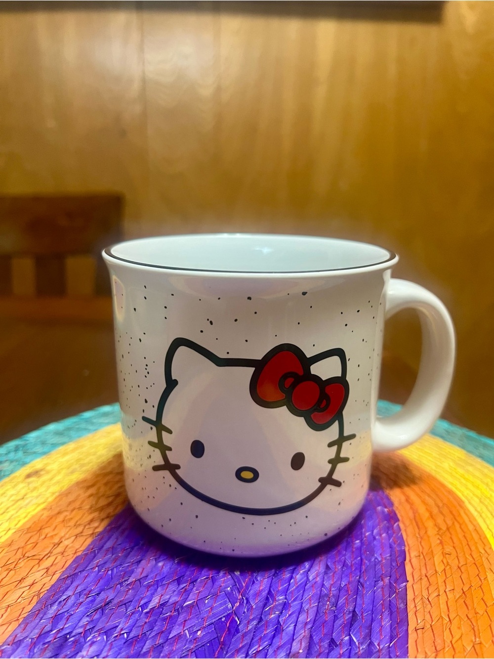 Hello Kitty White Ceramic Mug with Red Bow Accent
